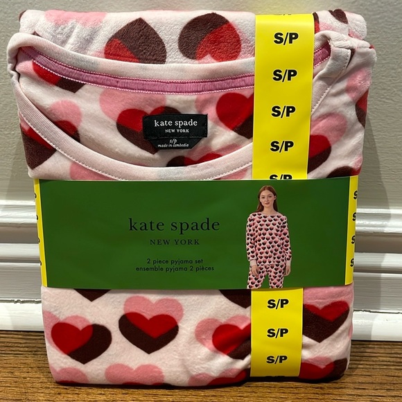Kate Spade pajamas pjs NWT hearts Valentines - Picture 1 of 4